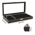 thumbnail image 2 of 15.7*7.5*2 Ebony Color Rectangular Vintage Knife Display Case Organizer Rectangular for Cool Knives, 2 of 19