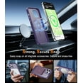 thumbnail image 3 of Strong Magnetic for iPhone 14 Pro Max Case with Screen Protector - Compatible with Wireless Charging, 21ft Military-Grade Drop Tested,Shockproof Slim Fit Translucent Matte Cover - Dark Purple, 3 of 13