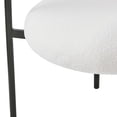 thumbnail image 5 of Boucle Upholstered Armchair Dining Chair, White, Set of 2, 5 of 7