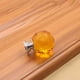 thumbnail image 4 of Manija de cristal de Color, cajón esférico de diamante de un solo orificio, armario, manija de muebles para el hogar, accesorios de Hardware Conjuntos de muebles de dormitorio Amarillo 30 mm Kearding JJ12822-03B, 4 of 5