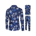 thumbnail image 2 of KelaJuan Tuxedo Suits for Men 3 Piece Regular Fit Suit Snowflake Snowman Print Blazer Jacket Pants Vests Men Suit Set for Christmas, 2 of 6