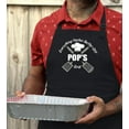 thumbnail image 3 of ThisWear Grill Gifts for Pop Everything Tastes Better Off Pops Grill Black Apron BBQ Two Pocket Apron Black, 3 of 7