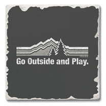 Thirstystone "Go Outside" Single Tumbled Tile Stone Coaster