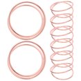 thumbnail image 1 of 8 servilleteros de metal en espiral, redondos, con hebillas, para Navidad, Acción de Gracias, bodas, banquetes, decoración de fiestas, color oro rosa., 1 of 6