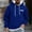 Blue, variant on Qulqfy Beige Mens Hoodies Graphic Casual Pullover Fall Hooded Long Sleeve Sweatshirts Mens Sweatshirts L