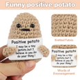 thumbnail image 2 of Muñeca DAFURIET Mini, divertida y positiva, lana tejida en forma de patata, 7,5 cm, 2 of 7