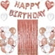 thumbnail image 1 of Juego de decoraciones de fiesta de cumpleaños de oro rosa con globo de feliz cumpleaños de oro rosa, confeti y globo de látex, cortina de flecos de globo de papel de aluminio para suministros de fiest, 1 of 1