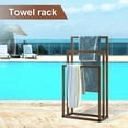 thumbnail image 4 of 3 Tiers Metal Towel Bar Rack, Freestanding Hand Towel Holder with Storage Organizer, Floor Towel Racks with Bath Storage and for Bathroom Living Room Washroom,Pool, 4 of 8