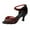 Brick Red, variant on Women Sandals 7Cm High Heels Latin Dance Sandals With Knot Decoration Sole Comfortable Mid Heel Dress Shoes For Casual Indoor Occasions ,Us Size:8.5