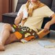 thumbnail image 5 of Balery Happy Thanksgiving With Gnome Pantalones cortos de pijama de punto de algodón para hombre con cinturilla y bolsillos-Small, 5 of 6