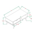 thumbnail image 3 of Mid Century White and Caramel Solid Wood Coffee Table by Manor Park, 3 of 8
