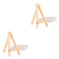 thumbnail image 1 of Billuyoard 5pcs Mini Blank Canvases Wooden Easel Handheld Wear-resistant Wedding Supply Kids Set Drawing Artful Artist Indoor/Outdoor 8x8x0.8cm 2Conjunto, 1 of 1