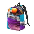 thumbnail image 1 of Kdxio Lizard With Sunglasses Colorful Print Canvas Backpack for School Work Travel Lightweight Unisex Daypack with Laptop Compartment and Adjustable Straps-Small, 1 of 5