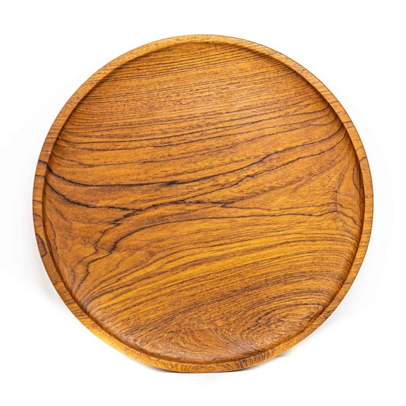 Rainforest Bowls Round Teak Wood Plate - Large