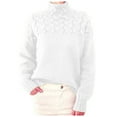 thumbnail image 2 of Sweaters for Women 2025 Fall Winter Long Sleeve Turtleneck Loose Fit Knit Sweater Jumper Top Womens Pullover Sweaters, 2 of 6