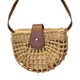 thumbnail image 2 of Woven Beach Crossbody Bag, Straw Small Saddle Shoulder Underarm Design, Bohemian Summer Vacation Handbag, Bag for Beach Vacation Travel Daily Use, 2 of 9