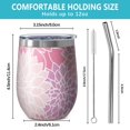 thumbnail image 5 of 12oz Stemless Wine Tumblers Pink Floral and Petal Pattern Vacuum Insulated Stainless Steel Travel Tumbler Cups Mug with Lid and Straw for Champaign,Cocktail,Beer with Cleaning Brush, 5 of 5