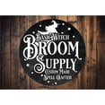 thumbnail image 2 of Basic Witch Broom Supply Halloween Aluminum Metal Decor Sign - 12" Round, 2 of 4