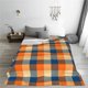 thumbnail image 5 of Balery Warm Orange Plaid Manta de Felpa Suave y Acogedora – Cobija de Franela Aterciopelada para Cama, Lavable y Cálida para Sofá, Mascotas, Transpirable-80"x60", 5 of 7