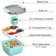 thumbnail image 4 of Lonchera De Estilo Japonés, Contenedor Sellado De Doble Compartimento Con Tenedor, Caja Bento De Gran Capacidad De 38 Oz, Apta Para Microondas Para Niños Y Adultos, Antifugas Y,Vsgery, 4 of 6