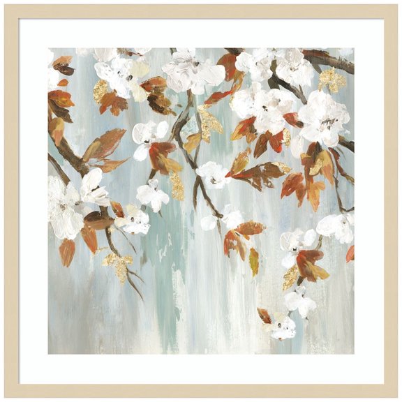 Amanti Art Golden Blooms III Wood Framed Wall Art Print