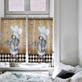 thumbnail image 3 of 54 Inch Long Tier Curtains for Kitchen, Cute Gnome Cook Dessert Retro Black Buffalo Plaid Bathroom Window Curtains Rod Pocket Short Curtains Window Treatment Tiers for Living Room Farmhouse 2 Panels, 3 of 4