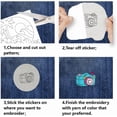 thumbnail image 3 of 4 Sheets 60Pcs Boho Elements Water Soluble Hand Sewing Stabilizers Summer Spring Pattern Tear Away Embroidery Stabilizers for Carves Shirts Coats Bags Towels, 3 of 7