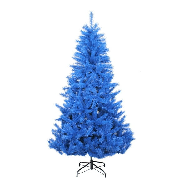 Perfect Holiday 6' Tall Blue Norway Pine Tree with Metal Stand, Non-Lit, 921 Tips, Dia: 41", for Indoor/Outdoor