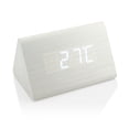 thumbnail image 2 of Modern Triangle Wood LED Wooden Alarm Desk Clock Thermometer Classical Timer Calendar, 2 of 5