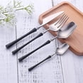thumbnail image 4 of 4pcs/set Stainless Steel Cutlery Set Gold Dinnerware Set Western Food Cutlery Tableware Dinnerware Forks Knives Spoons, 4 of 4
