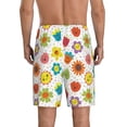 thumbnail image 2 of Yiaed Cartoon Flowers for Men's Soft Sleep Pajama Short Lounging Pajama Shorts-Small, 2 of 8