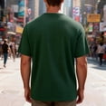 thumbnail image 5 of DPTALR Men's Waffle Knit Henley T-Shirt,Short Sleeve Casual Button Neck Top,Green,Big Men's,Tall Men's XXL,Young Men's Shirts, 5 of 5