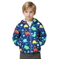thumbnail image 5 of FYMNSI Toddler Boys Hooded Jacket Windbreaker Lightweight Zip up Hoodies Outwear Cartoon Fall Clothes for Kids 2-3T Blue, 5 of 5