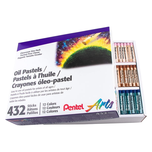 Pack de 432 piezas de pasteles al óleo Pentel PHN-12CP2 para aula