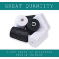 thumbnail image 2 of Sewing Thread - Spools of Polyester Thread for Sewing Machine for Beginners Hand Stitching Quilting - yds Each in Colors + Bonus, 2 of 6