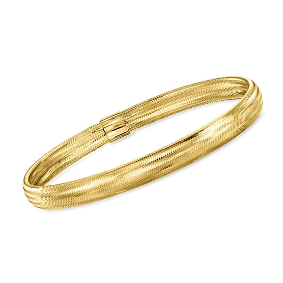 Ross-Simons Italian 10kt Yellow Gold Mesh Stretch Bangle Bracelet, Women's, Adult