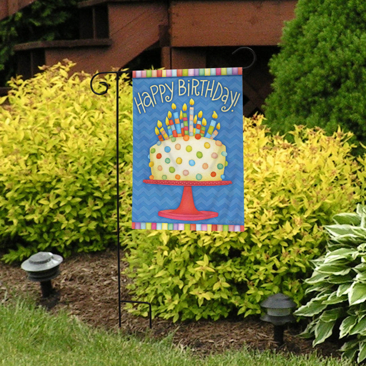 Birthday Cake Celebration Garden Flag Happy Birthday 12.5" x 18" Briarwood Lane 