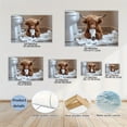 thumbnail image 7 of Highland Cattle Sitting on The Bathroom Floor with Toilet Paper in Mouth3 Ready-To-Hang Framed Wall Art with Rich Colors And Textured Finish - Perfect Birthday Gift for Bedroom, Office, Living Room,, 7 of 7