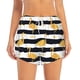 thumbnail image 2 of Balery Gold Flamingo Pantalones cortos deportivos para mujer con forro y dos bolsillos, elásticos, para entrenamiento, gimnasio, yoga-Large, 2 of 7