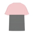 thumbnail image 4 of Fiudx Camisetas para Mujer Blusas de Talla Grande para Mujer, Blusa con Cuello En V, Blusa Informal Holgada de Manga Corta de Verano, 4 of 5