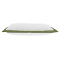 thumbnail image 4 of LR Home Ox Bay Hand-Woven White/Green Bordered All-Natural Cotton Pillow Cover, 4 of 8