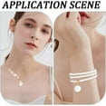 thumbnail image 5 of 1 Box 60Pcs Eye Pin Peg Bail 18K Gold Plated Brass Cup Peg Bails Connector with 0.8mm Pin for Half Drilled Beads Pendants Charms Jewelry Earring Making, 5 of 6