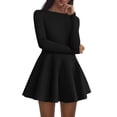 thumbnail image 1 of Vestido PRETTYGARDEN 2025 Elegante y Clásico de Manga Larga Negro XXL, 1 of 8