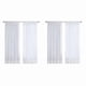 thumbnail image 1 of Cortinas transparentes blancas de 8 paneles, cortinas de de para tratamiento de ventana, 1 of 5