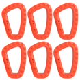 thumbnail image 1 of 4Uds. Paquete De 6 Anillos En D De Gancho De Plástico Para Acampar, Pescar, Recreación Al Aire Libre, Color Naranja, 1 of 5