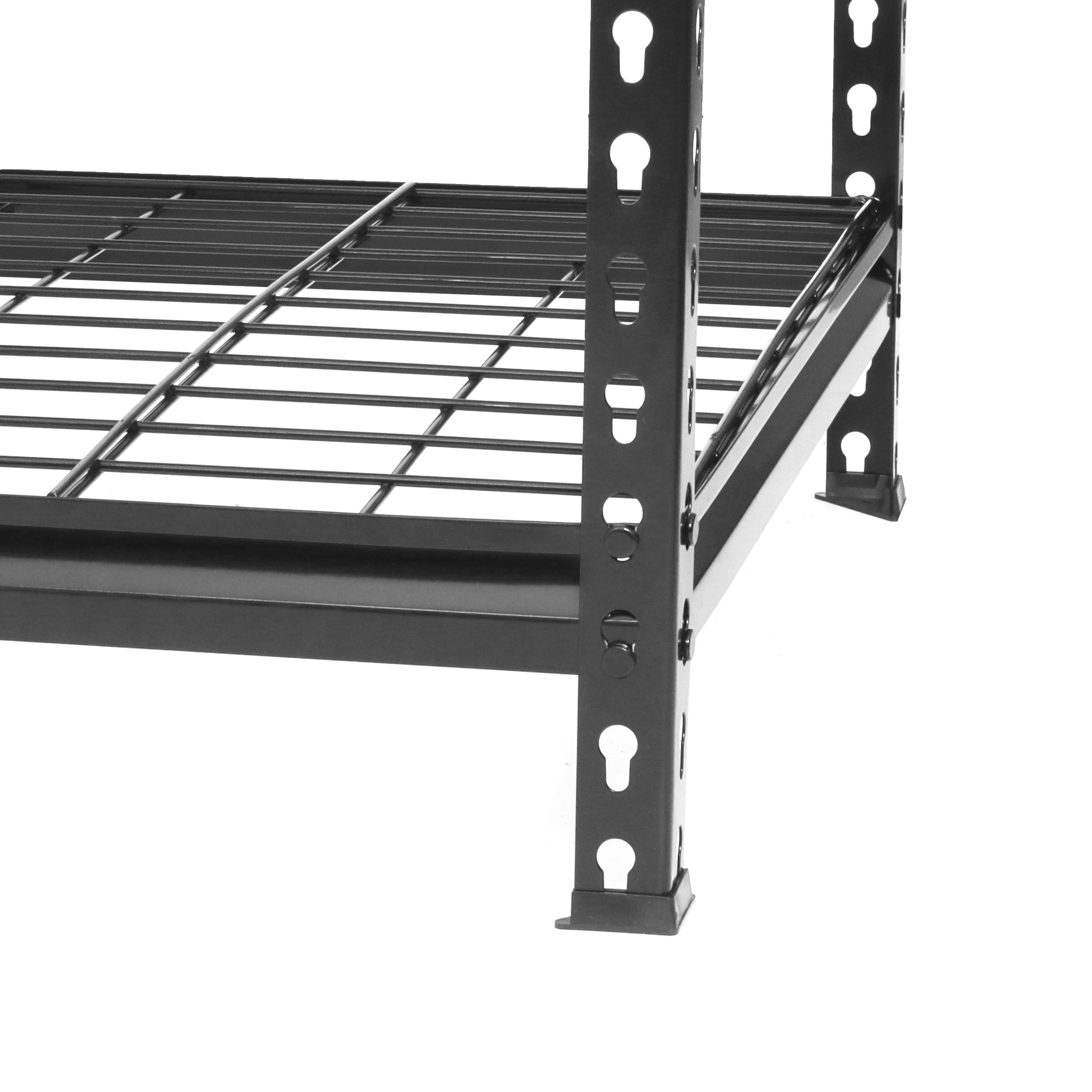 5-Tier Heavy Duty Metal Shelving Unit, Adiustable Storage Rack, Boltless Assembly, 4000 lbs Total Load Capacity, for Garage,Basement,Warehouse.Workshop, Black 48"W x 24"D x72"H