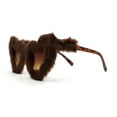thumbnail image 4 of Lunettes de Soleil Oeil de Chat en Forme de Cœur pour Femmes, Mascarade, Couvertes de Fourrure, Brun, 4 of 4