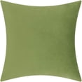 thumbnail image 3 of JWH 3D Handmade Square Decorative Soft and Smooth Velvet Flower Accent Pillow Cases 18x18inch Green, 3 of 8