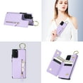 thumbnail image 4 of for Samsung Galaxy Note 20 Ultra Zipper Wallet Case, Premium Lychee Texture PU Leather Double Magnetic Clasp Flip Kickstand Credit Card Slots Shockproof Portable Metal Ring Hook Phone Case,Purple, 4 of 9