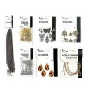 Cousin DIY Animal Charms Bundle Assortment with Jewelry Findings and Chain, Silver and Gold